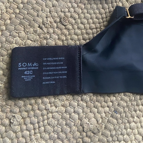 NWT Soma Women’s Bra Perfect Coverage Black 42C - Picture 3 of 4